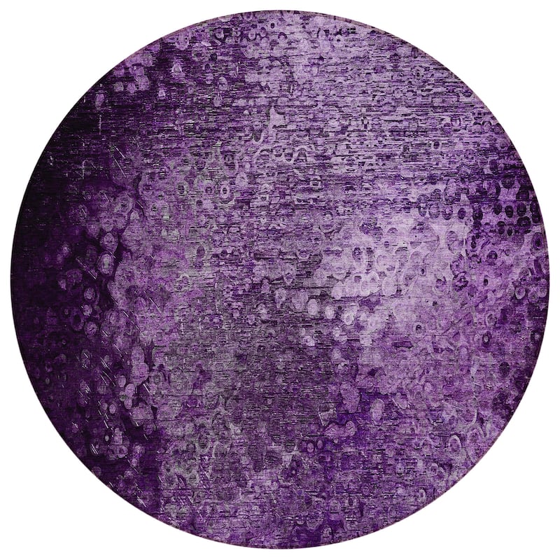 Machine Washable Indoor/ Outdoor Abstract Solid Chantille Rug