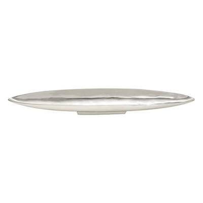 Aluminum Metal Living Room Decor Tray - Silver - Roche River Decor