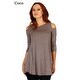 Simply Ravishing Women's Cold Shoulder Flare 3/4 Sleeve Blouse Top Tunic Shirt (Size: S-5X) - Thumbnail 9