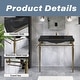 preview thumbnail 44 of 46, 24 inch Stainless Steel Freestanding Bathroom Vanity Set with Integrated Ceramic Sink