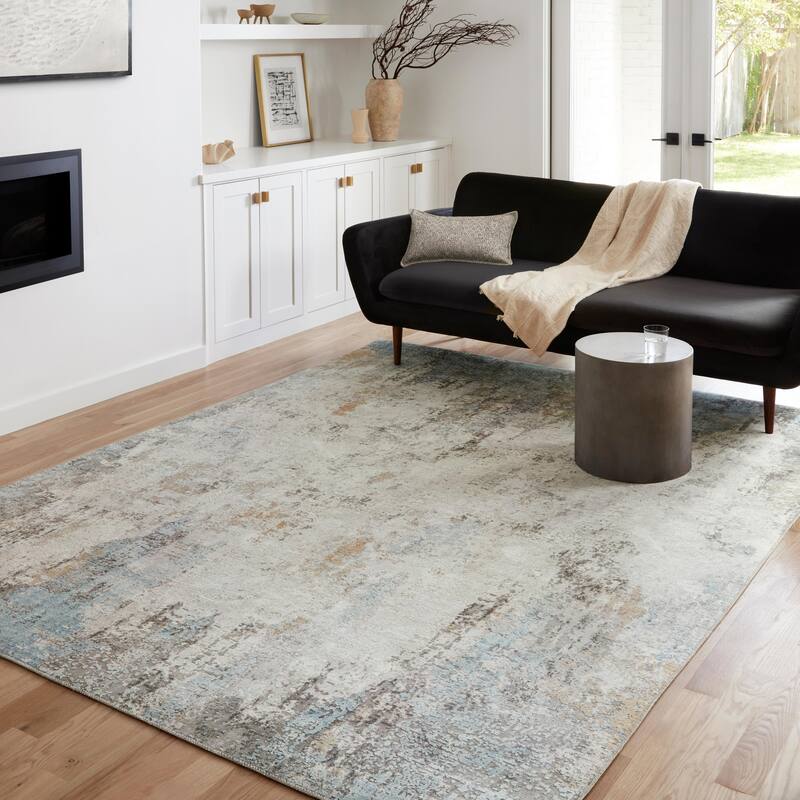 Alexander Home Alpine Distressed Modern Abstract Area Rug