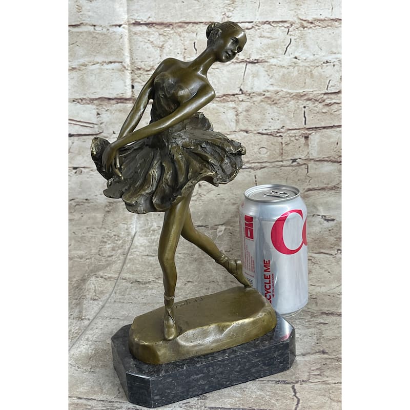 Edgar Degas Ballerina Bronze Sculpture Marble Base Figurine Figure Sale Home Art