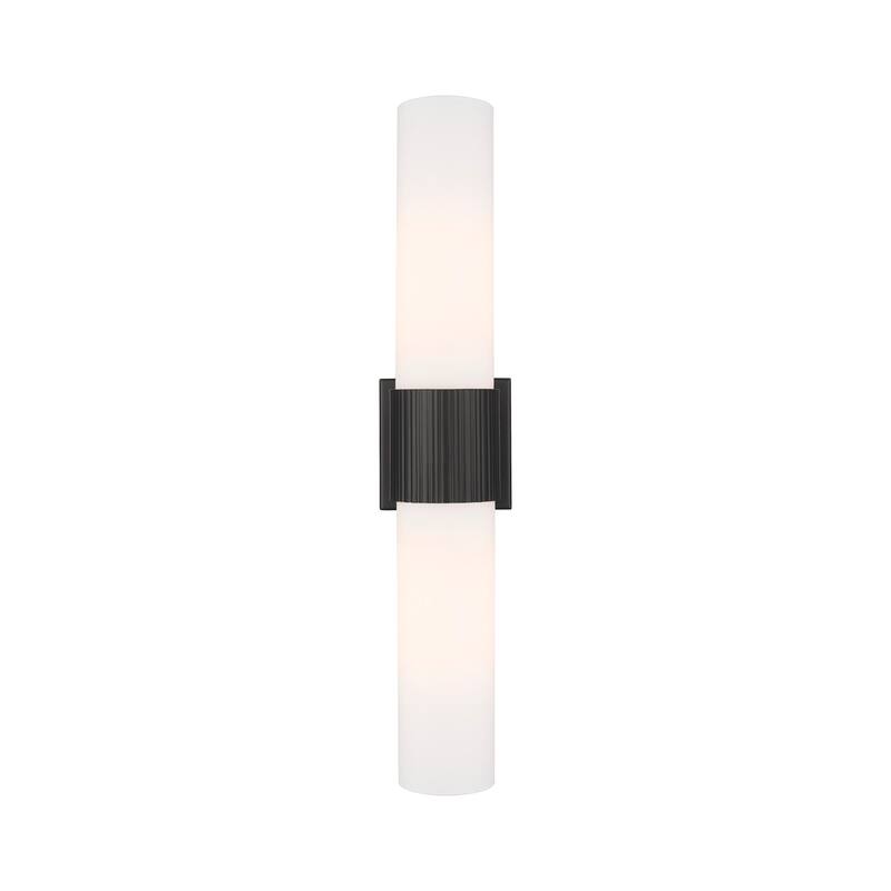 Innovations Lighting 428-2WL-28-4 Bolivar Vanity Bolivar 2 Light 4" - Matte Black / Matte White