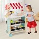 preview thumbnail 7 of 6, Kids Wooden Ice Cream Cart with Chalkboard and Storage - 31"L x 11.5"W x 39.5"H