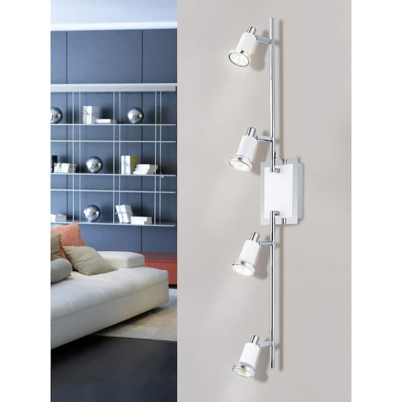 Eridian 4-light Chrome and Shin White Track Light - Chrome, Shiny White