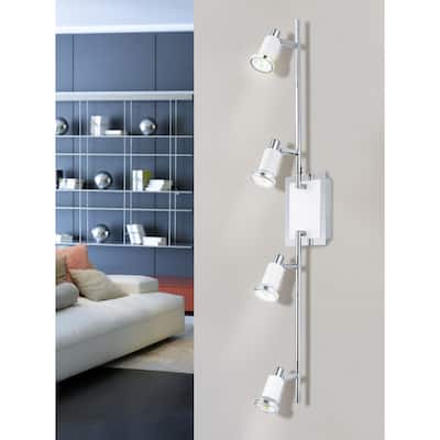 Eridian 4-light Chrome and Shin White Track Light