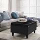 preview thumbnail 117 of 168, WYNDENHALL Elliot Transitional Table Ottoman 34"w x 26"d x 18 "h - Midnight Black
