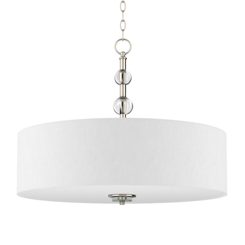 Park Harbor PHHL6106  Bankloft 6 Light 24" Wide Drum Chandelier with Fabric Shade - Chandeliers For Bedrooms by Overstock.com