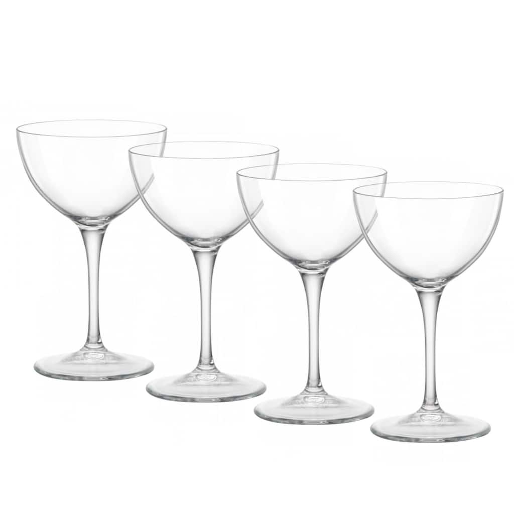 Bormioli Rocco Set of 4 Novecento Stemware Martini Glasses - 8 oz.