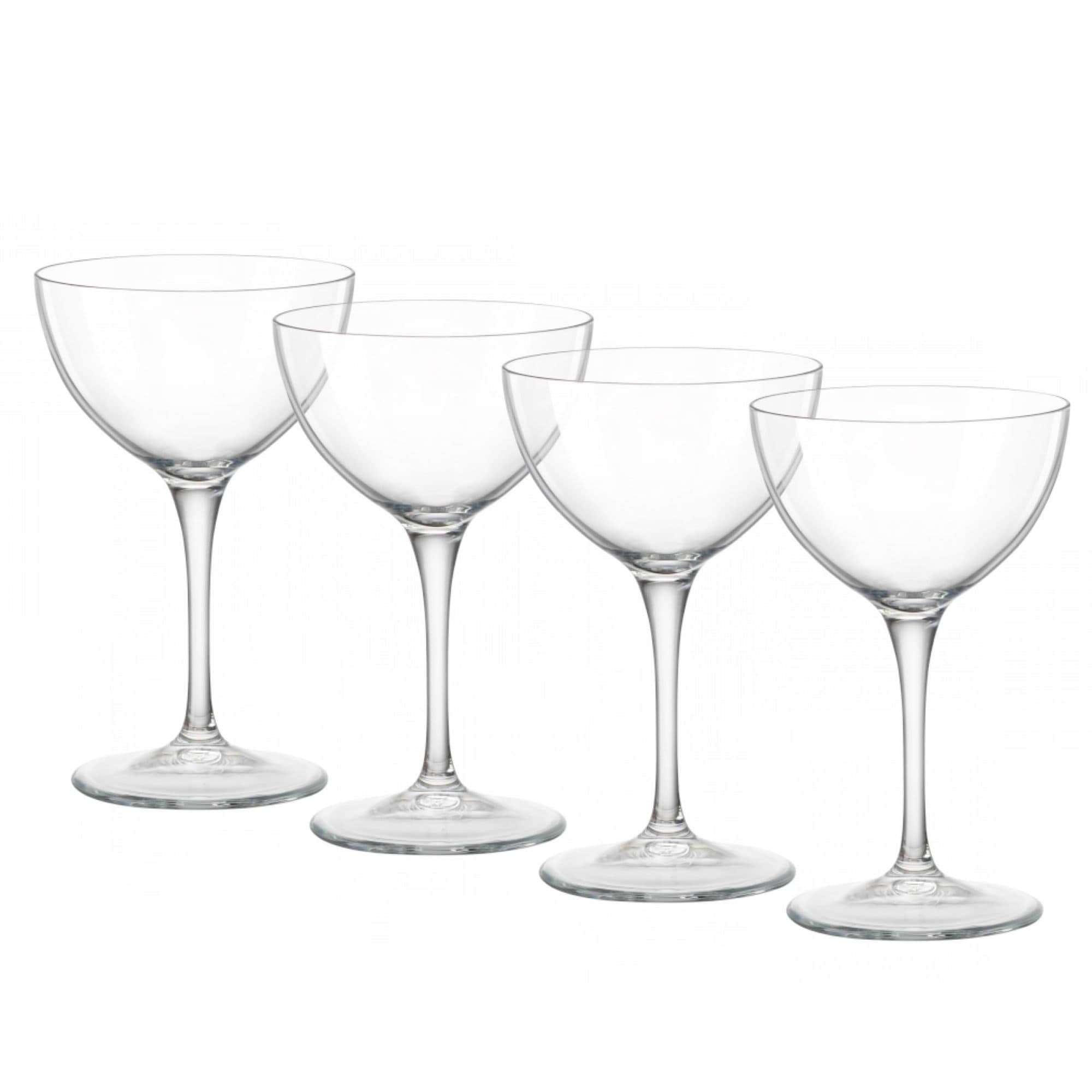 Bormioli Rocco Set of 4 Novecento Stemware Martini Glasses - 8 oz.