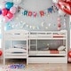 preview thumbnail 29 of 40, Wonderful Design Twin L-Shaped Bunk bed with Trundle White