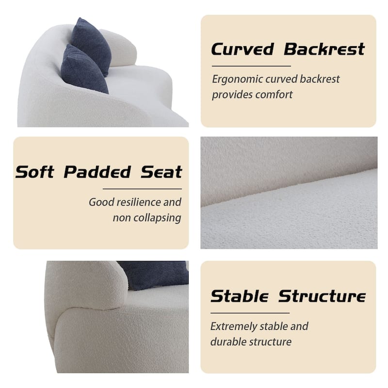 3-Seater Modern Contemporary Upholstered Fabric Sofa for Living Room
