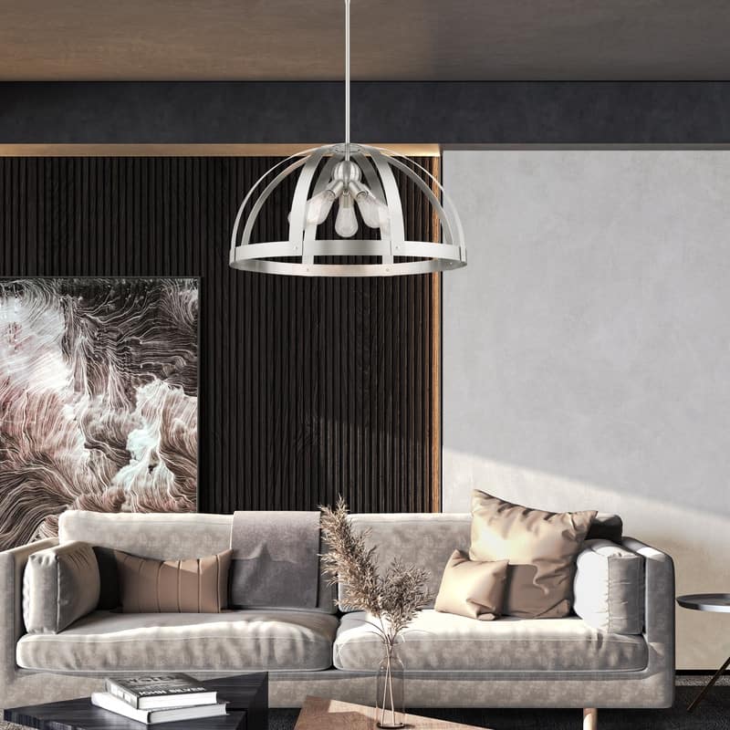 Livex Lighting 5-light Brushed Nickel Pendant Chandelier, 49645-91 - 24"DIA 15.5"- 51.5"ADJ.H