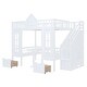 preview thumbnail 8 of 7, White Full-Over-Full Bunk Bed with Changeable Table and Drawer