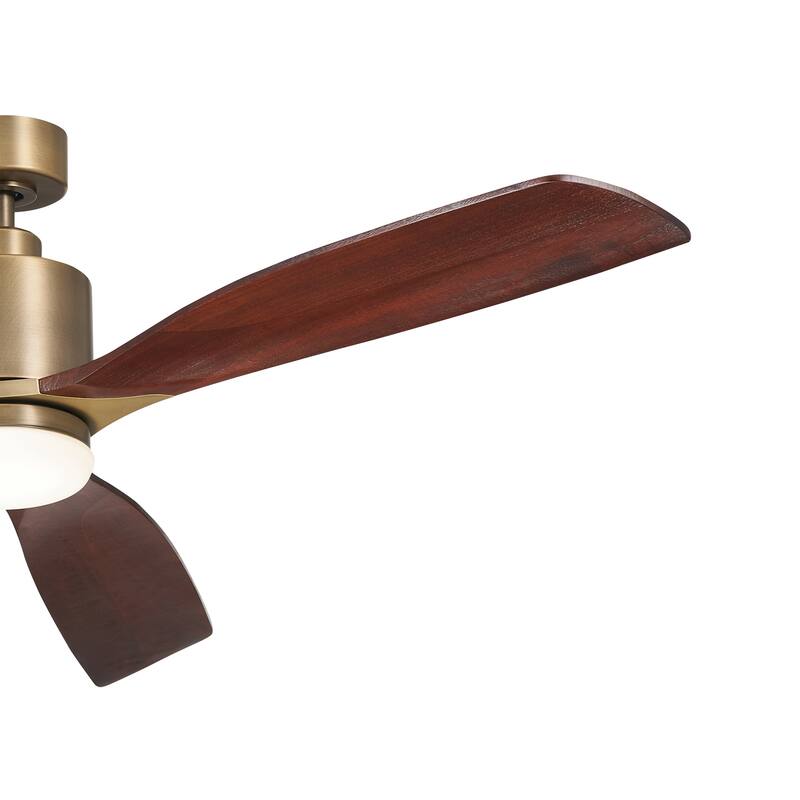 Kichler Lighting Ridley II 60 inch Integrated LED Indoor Natural Brass Ceiling Fan