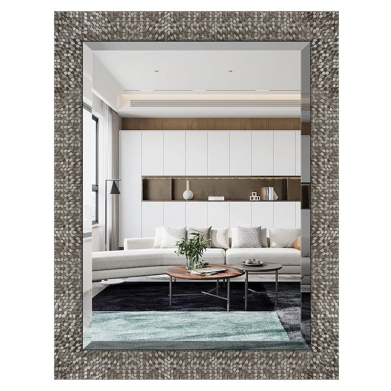 Mirror Trend Sparkling Mosaic Framed Accent Mirror - 24*32*0.75 - Mute Gold