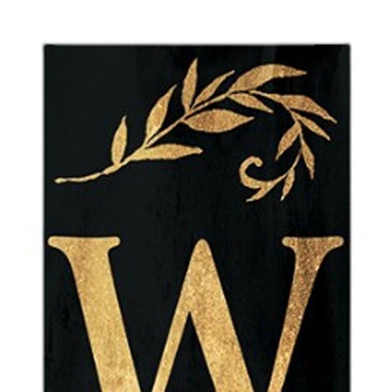 HomeRoots 72" Black And Gold Solid Wood Welcome Porch Sign