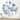 Designart 'White Vintage Flowers On Classic Blue II' Patterned wall clock