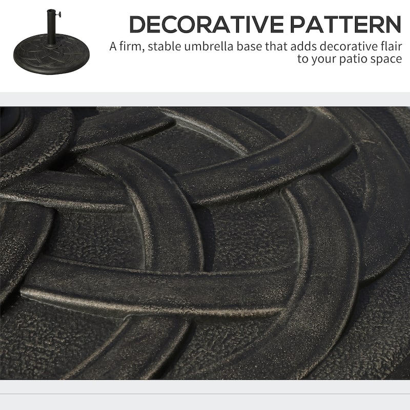 GDFStudio Outdoor Outsunny Decorative Resin Umbrella Base