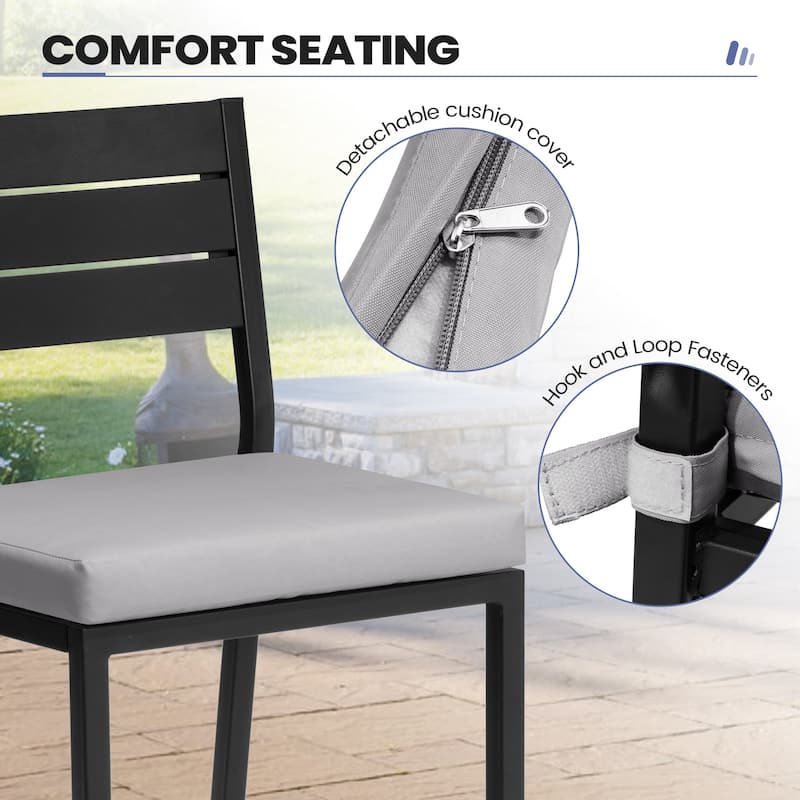 Outdoor Barstool Counter Height Bar Stools with Cushion - see picture