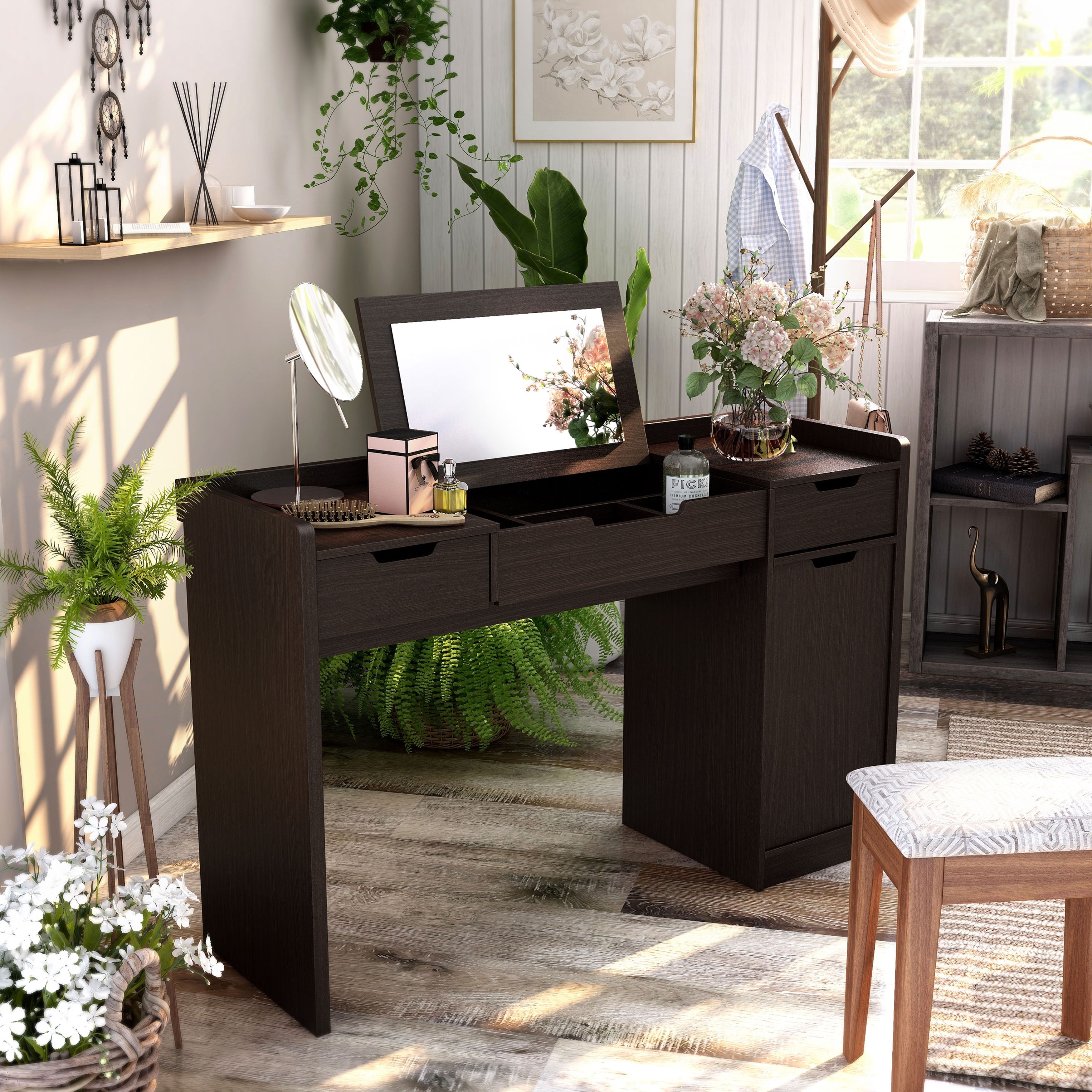 Espresso makeup best sale vanity set
