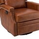 preview thumbnail 74 of 100, Echidna Transitional Genuine Leather Swivel Rocker Nursery Chair with Nailhead Trim by HULALA HOME