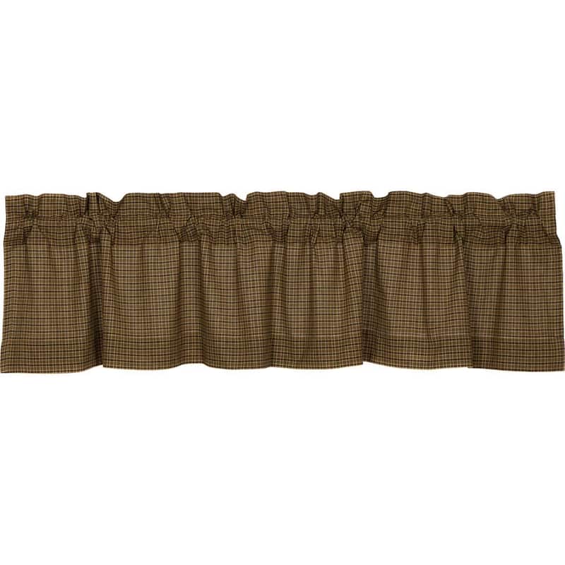 Tea Cabin Green Plaid Valance - 16x72