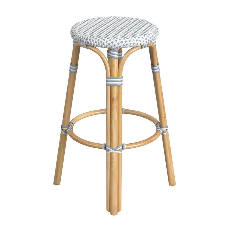 Tobias Rattan Round Bar Stool