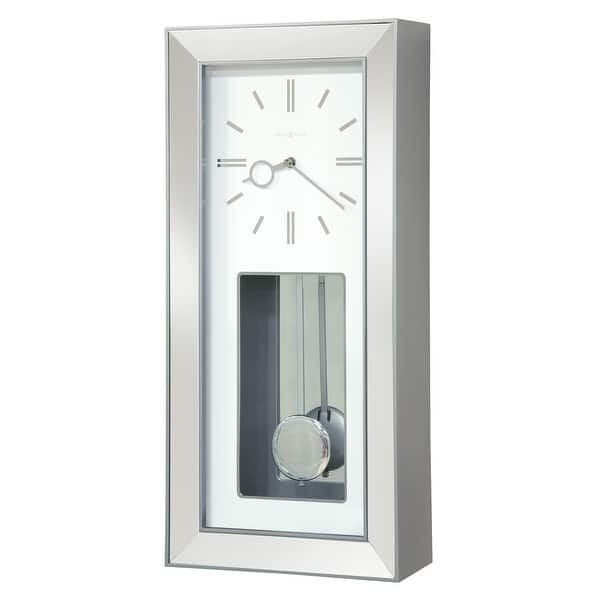 slide 2 of 2, Howard Miller Chaz Chrome Chiming Wall Clock