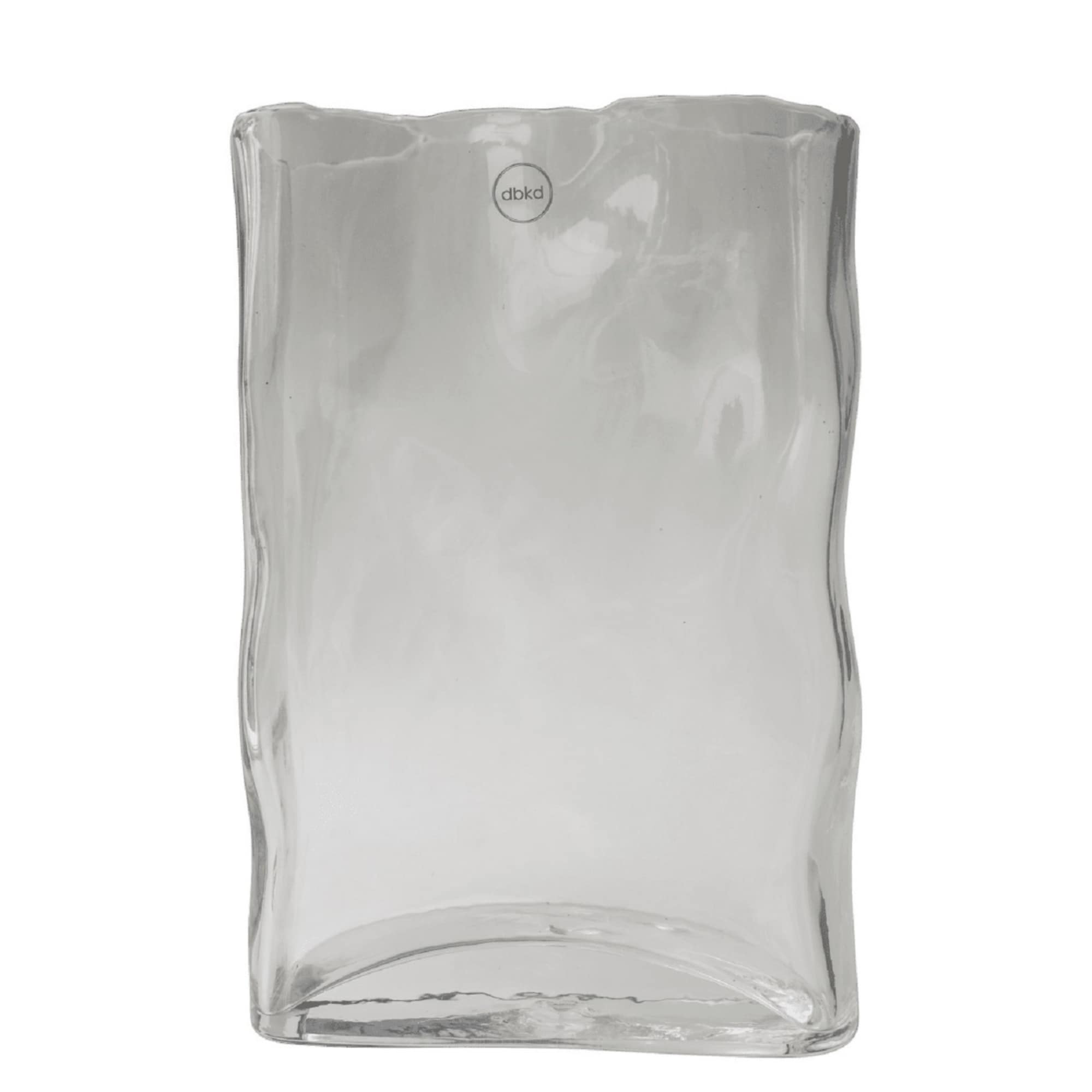 Rectangular Abstract Glass Vase - 12.25