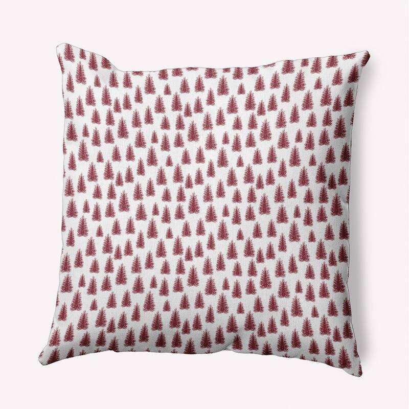 Christmas Trees Pattern Accent Pillow - 26" x 26" - True Red