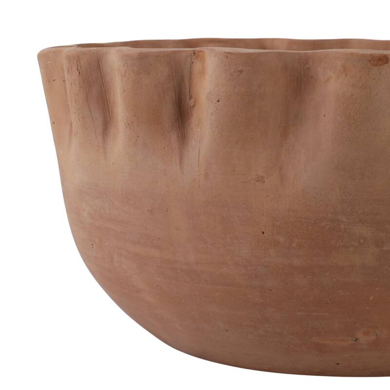 Terracotta Planters Handcrafted Decorative Sculpted Design (Set of 2)