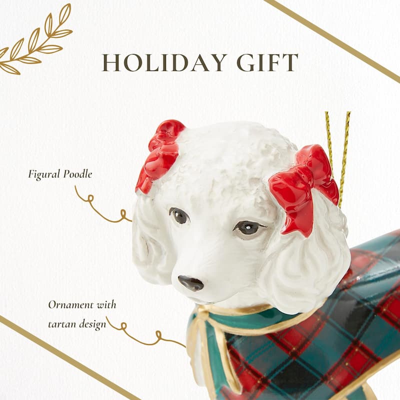 Spode French Poodle Ornament