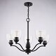 preview thumbnail 3 of 9, Vaxcel Lighting H0311 Bellwood 5 Light 25" Wide Chandelier