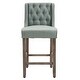 preview thumbnail 7 of 12, GZMR Elegant Fabric Tufted Counter Stool ( Set of 2)