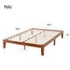 preview thumbnail 62 of 93, 12" Classic Solid Wood Platform Bed Frame