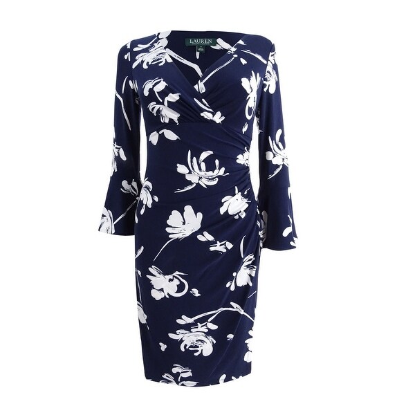 ralph lauren floral bell sleeve dress