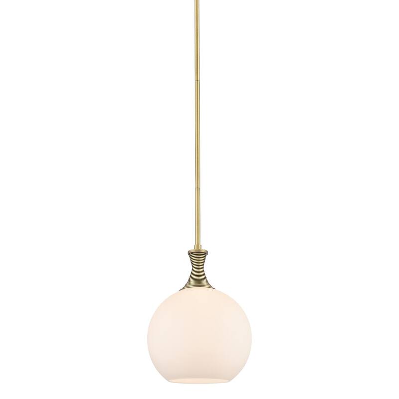 Innovations Lighting 415-1S-14-10 Astor Pendant Astor 10" Wide Pendant - Brushed Brass / Matte White