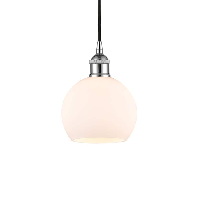Innovations Lighting 616-1P-9-6 Athens Pendant Athens 6" Wide Mini - Polished Chrome / Matte White