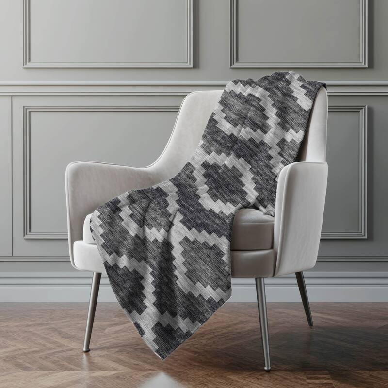 Premium Machine Washable ASB115 Global Boho Sherpa Throw Blanket