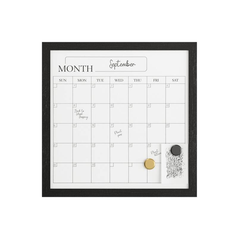 Martha Stewart Dry Erase Magnetic Monthly Calendar and with Woodgrain Frame