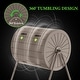 preview thumbnail 5 of 13, Outdoor Dual Chamber Tumbler Compost Bin 360° Dual Chamber Rotary Composter, 37.5 Gallon