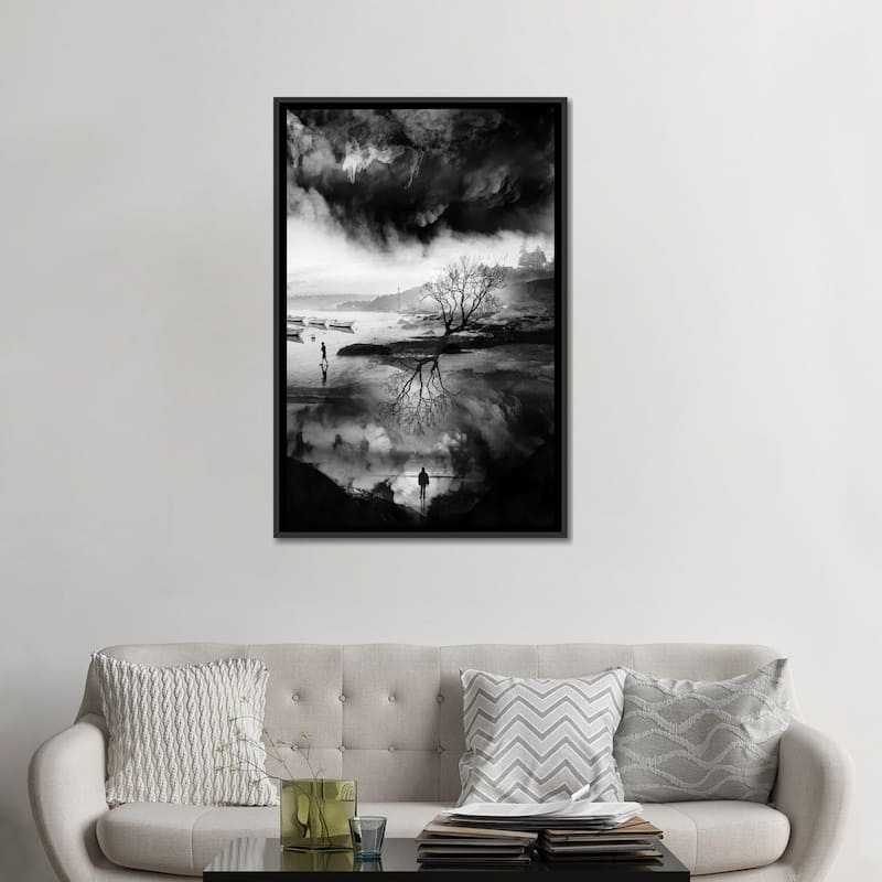 iCanvas "The Fisherman's Son Who Wanted To Be A Mountaineer" by Stoian Hitrov Framed Canvas Print