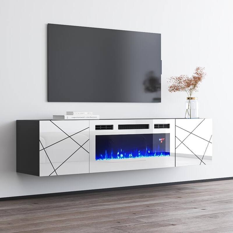 London WH-EF Electric Fireplace 63" TV Stand