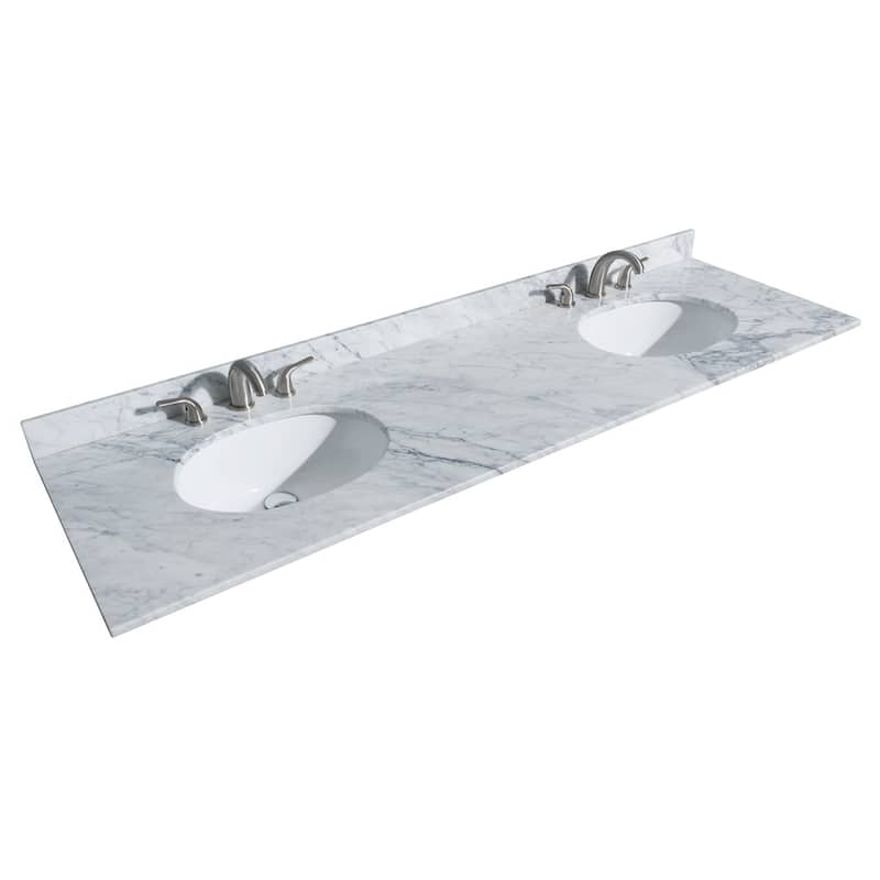 Deborah 72-inch Dark Gray Double Vanity, Oval Sinks, No Mirrors