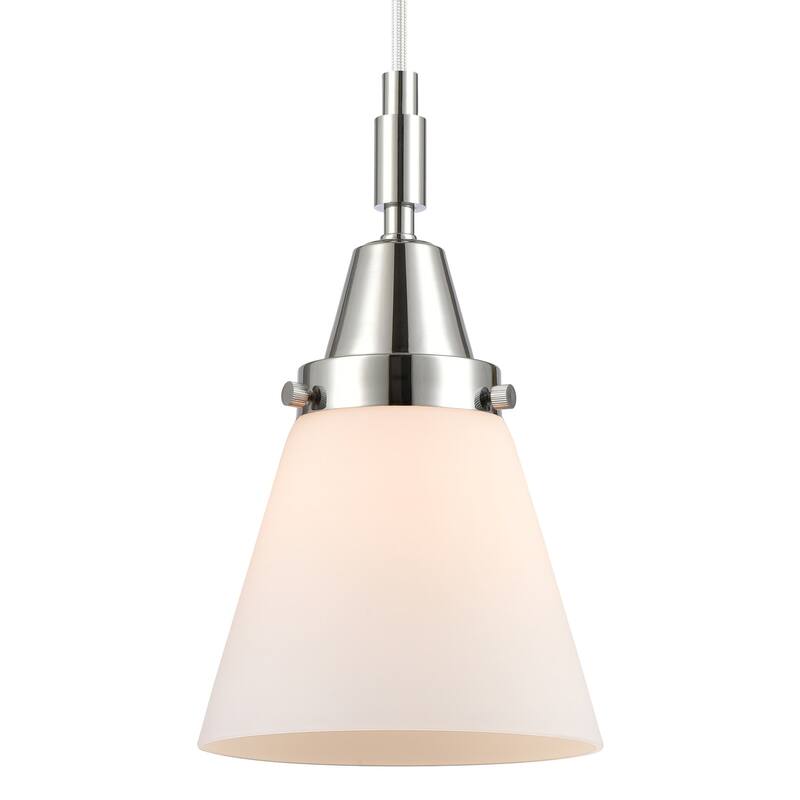 Innovations Lighting 447-1P-G61 Cone 6" Wide Mini Pendant with Matte - Polished Chrome