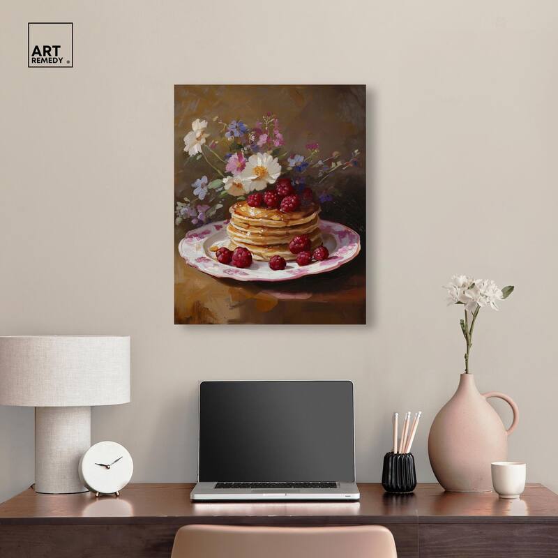 Raspberry Pancakes I Canvas by Art Remedy, Gallery Wrapped
