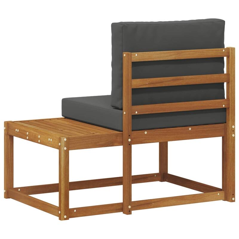 vidaXL 2 Piece Outdoor Middle Sofa Solid Acacia Wood