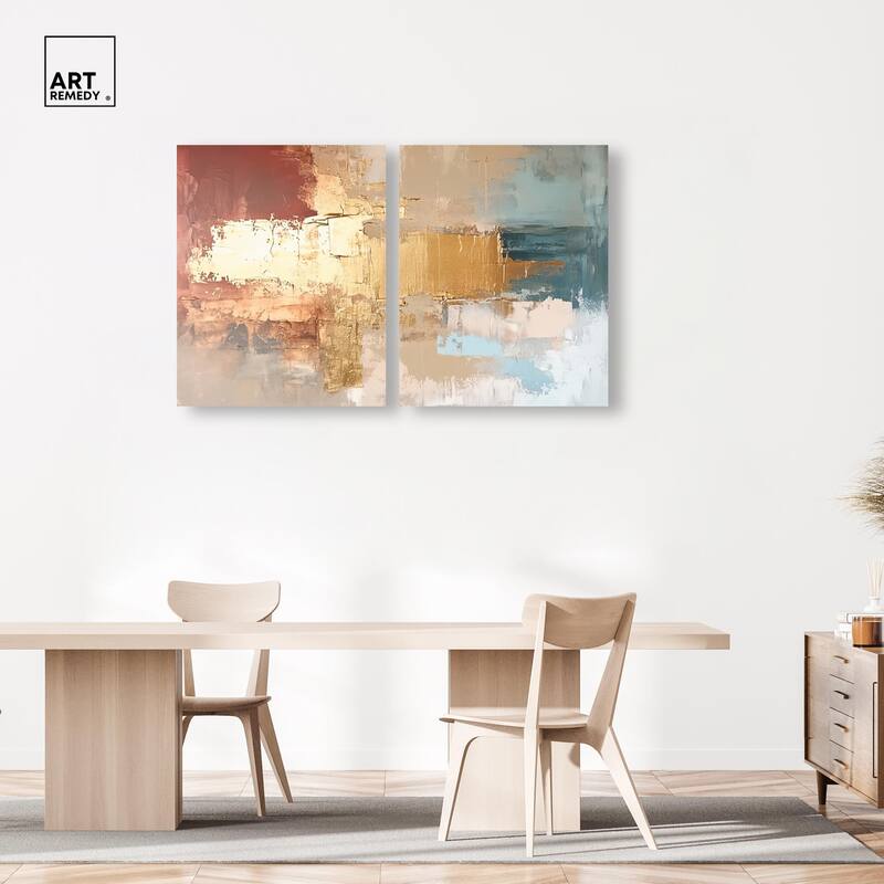 Earthy Glow V Canvas Set of 2 by Art Remedy, Gallery Wrapped