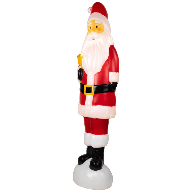 Lighted Blow Mold Santa Claus Outdoor Christmas Decoration - 59" - Red